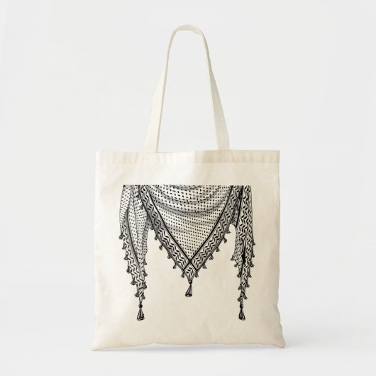 Keffiyeh Palestijnse sjaal Traditionele stof Tote Bag (Voorkant)