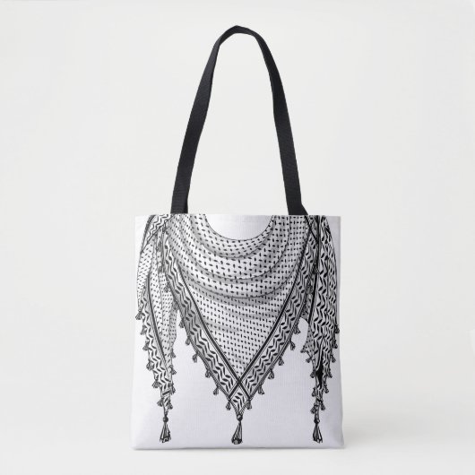 Keffiyeh Palestijnse sjaal Traditionele stof Tote Bag (Voorkant)