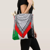 Keffiyeh Palestijnse sjaal Traditionele stof Tote Bag (Dichtbij)