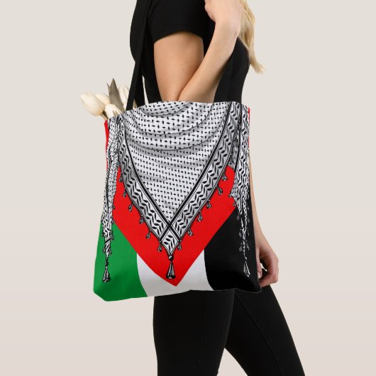 Keffiyeh Palestijnse sjaal Traditionele stof Tote Bag (Dichtbij)
