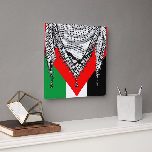 Keffiyeh Palestijnse sjaal Traditionele stof Vierkante Klok (Kantoor)