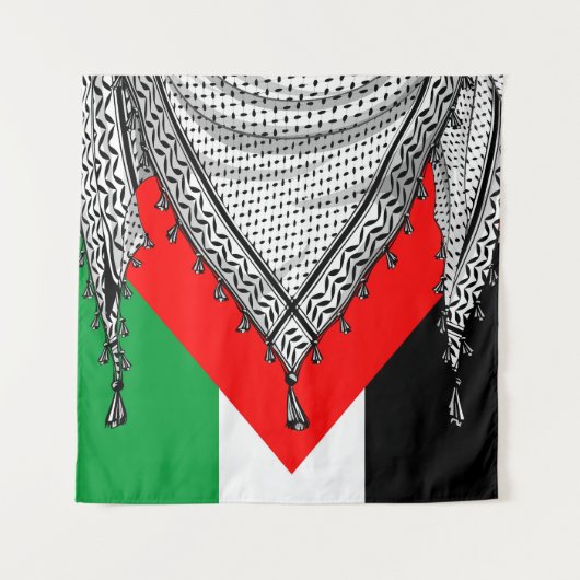 Keffiyeh Palestijnse sjaal Traditionele stof Wandkleed (Voorkant)