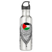 Keffiyeh Palestijnse sjaal Traditionele stof Waterfles (Voorkant)