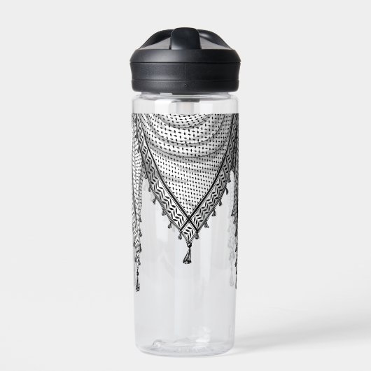 Keffiyeh Palestijnse sjaal Traditionele stof Waterfles (Voorkant)