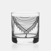 Keffiyeh Palestijnse sjaal Traditionele stof Whisky Glas (Achterkant)
