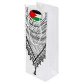 Keffiyeh Palestijnse sjaal Traditionele stof Wijn Cadeautas (Achterkant Gekanteld)