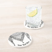 Keffiyeh Palestijnse sjaal Traditionele stof Zandsteen Onderzetter (Zijkant)