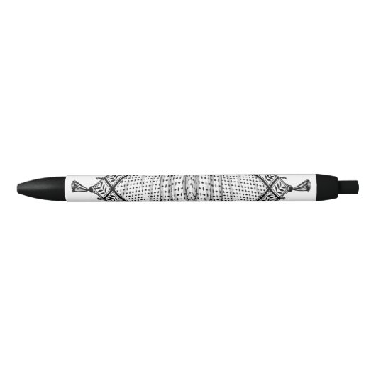 Keffiyeh Palestijnse sjaal Traditionele stof Zwarte Inkt Pen (Voorkant)