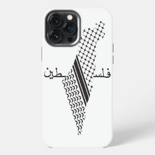Keffiyeh Palestina Patroon Kaart iPhone 13 Pro Max Hoesje