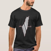Keffiyeh Palestine Map Arabic Scarf Shemagh Bleke T-shirt (Voorkant)