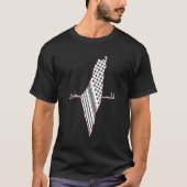 Keffiyeh Palestine Map Arabic Scarf Shemagh Bleke T-shirt (Voorkant)