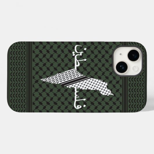 Keffiyeh Palestine Patroon Groen Case-Mate iPhone Case (Achterkant (horizontaal))