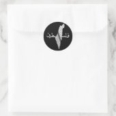 Keffiyeh Palestine Patroon Kaart Ronde Sticker (Tas)