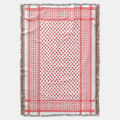 Keffiyeh Palestine Patroon Rood Deken (Voorkant Verticaal)