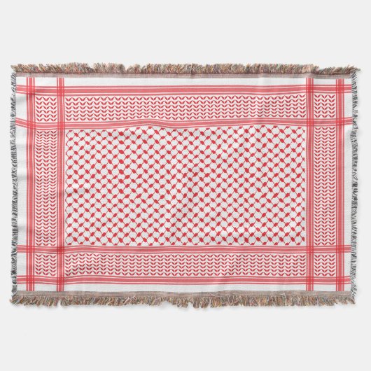 Keffiyeh Palestine Patroon Rood Deken (Voorkant)