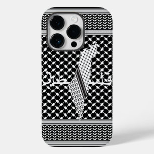 Keffiyeh Palestine Patroon Wit Case-Mate iPhone 14 Pro Hoesje
