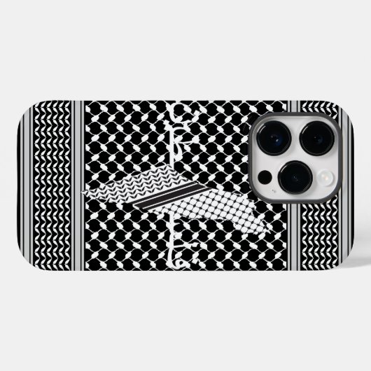 Keffiyeh Palestine Patroon Wit Case-Mate iPhone Case (Achterkant (horizontaal))