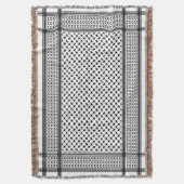 Keffiyeh Palestine Patroon Zwart Deken (Voorkant Verticaal)