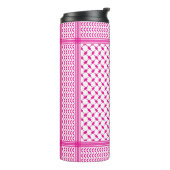 Keffiyeh Pink Palestine Pattern Thermosbeker (Gedraaid links)
