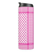 Keffiyeh Pink Palestine Pattern Thermosbeker (Geroteerd rechts)
