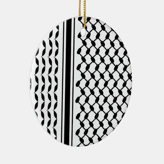 Keffiyeh Print Keramisch Ornament (Rechts)