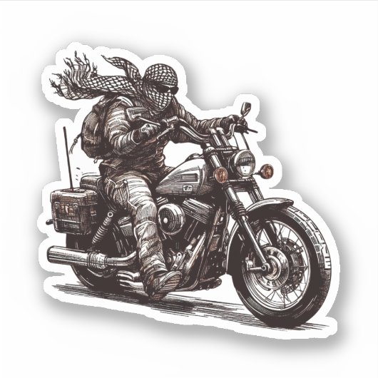 KEFFIYEH RIDER STICKER (Voorkant)