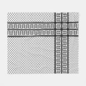 Keffiyeh Symbol of Palestine Resistance Pattern Fleece Deken (Voorkant (Horizontaal))