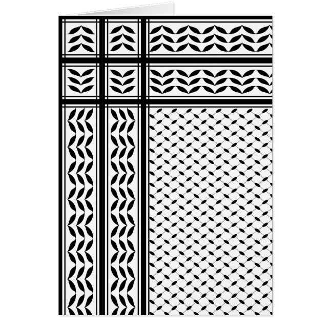 Keffiyeh Symbool van het Palestijnse Verzetspatroo (Voorkant)
