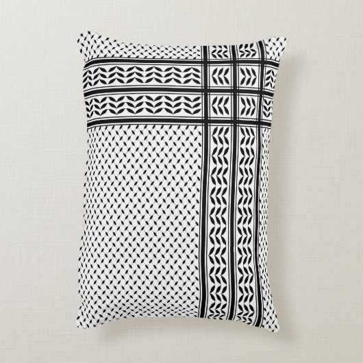 Keffiyeh Symbool van het Palestijnse Verzetspatroo Accent Kussen (Achterkant (Verticaal))