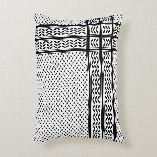 Keffiyeh Symbool van het Palestijnse Verzetspatroo Accent Kussen (Voorkant(Verticaal))