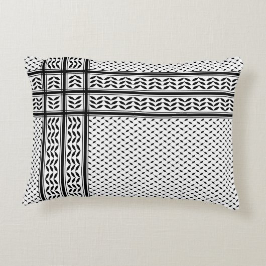 Keffiyeh Symbool van het Palestijnse Verzetspatroo Accent Kussen (Achterkant)
