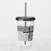 Keffiyeh Symbool van het Palestijnse Verzetspatroo Acryl Drinkbeker (Rechts)