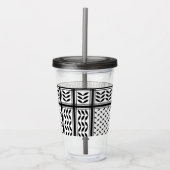 Keffiyeh Symbool van het Palestijnse Verzetspatroo Acryl Drinkbeker (Voorkant)