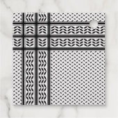 Keffiyeh Symbool van het Palestijnse Verzetspatroo Bedankjes Labels (Achterkant)