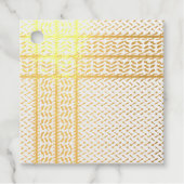 Keffiyeh Symbool van het Palestijnse Verzetspatroo Bedankjes Labels (Voorkant)