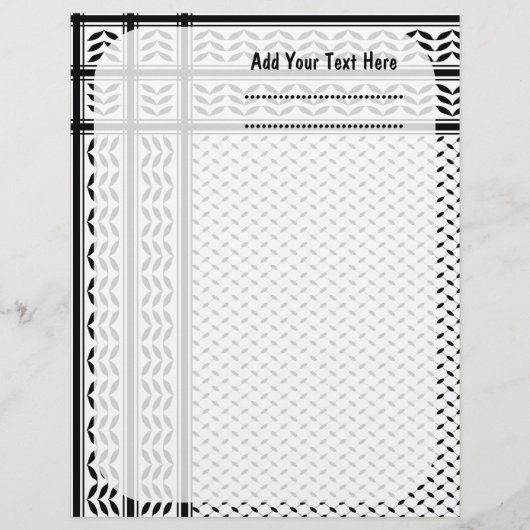 Keffiyeh Symbool van het Palestijnse Verzetspatroo Briefhoofd (Voorkant)