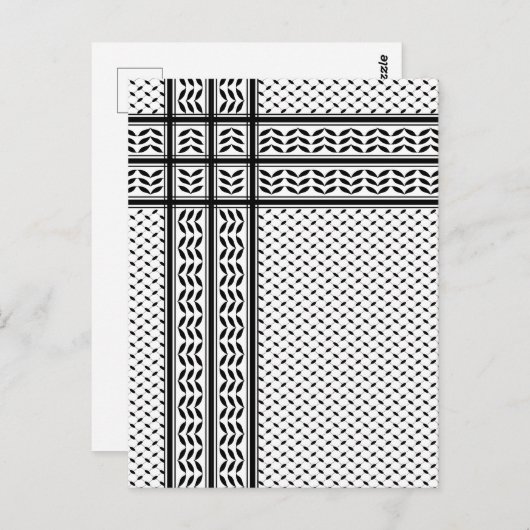 Keffiyeh Symbool van het Palestijnse Verzetspatroo Briefkaart (Voorkant / Achterkant)