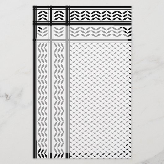 Keffiyeh Symbool van het Palestijnse Verzetspatroo Briefpapier (Voorkant)