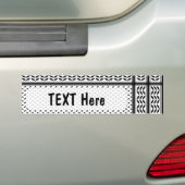 Keffiyeh Symbool van het Palestijnse Verzetspatroo Bumpersticker (Op auto)