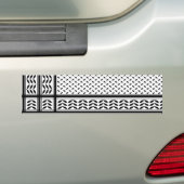 Keffiyeh Symbool van het Palestijnse Verzetspatroo Bumpersticker (Op auto)