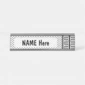 Keffiyeh Symbool van het Palestijnse Verzetspatroo Bureau Naambordje (Voorkant)