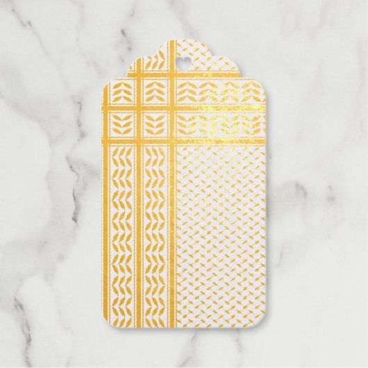 Keffiyeh Symbool van het Palestijnse Verzetspatroo Cadeaulabels (Voorkant)