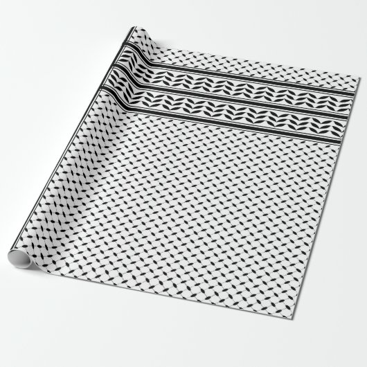 Keffiyeh Symbool van het Palestijnse Verzetspatroo Cadeaupapier (Uitgerold)