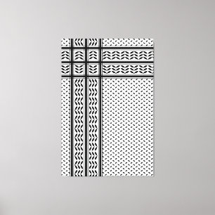 Keffiyeh Symbool van het Palestijnse Verzetspatroo Canvas Afdruk