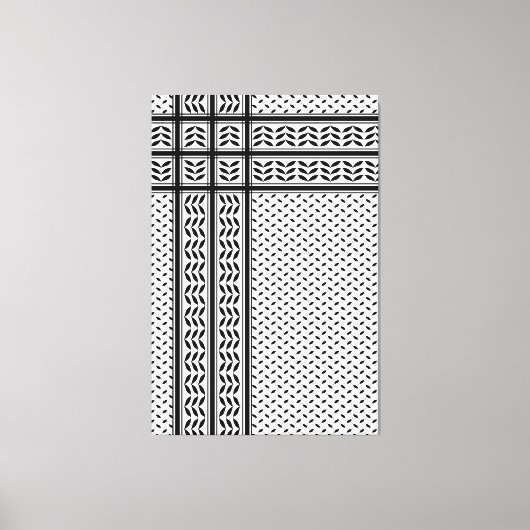 Keffiyeh Symbool van het Palestijnse Verzetspatroo Canvas Afdruk (Voorkant)