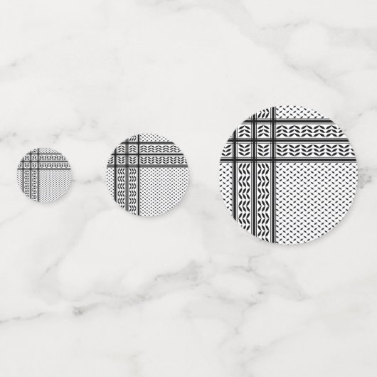 Keffiyeh Symbool van het Palestijnse Verzetspatroo Confetti (Voorkanten)