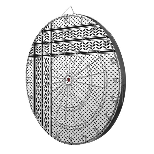 Keffiyeh Symbool van het Palestijnse Verzetspatroo Dartbord (Voorkant Rechts)