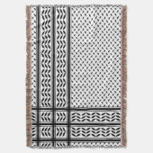 Keffiyeh Symbool van het Palestijnse Verzetspatroo Deken (Voorkant Verticaal)