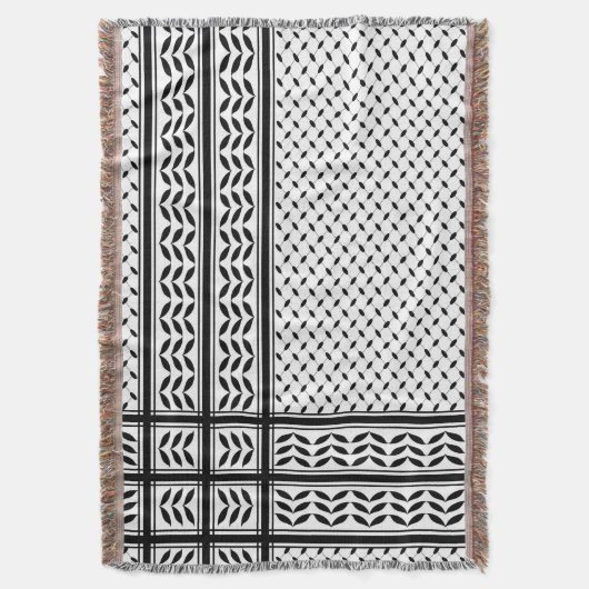 Keffiyeh Symbool van het Palestijnse Verzetspatroo Deken (Voorkant Verticaal)