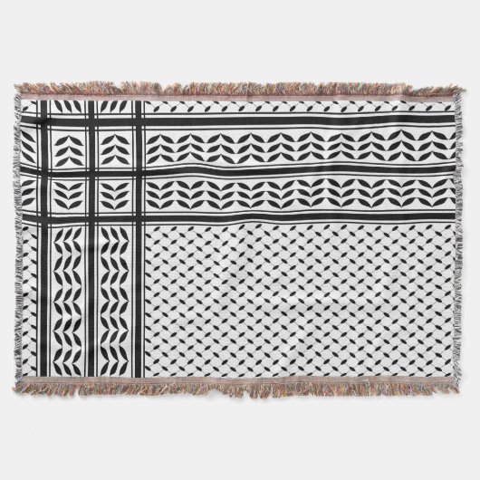 Keffiyeh Symbool van het Palestijnse Verzetspatroo Deken (Voorkant)